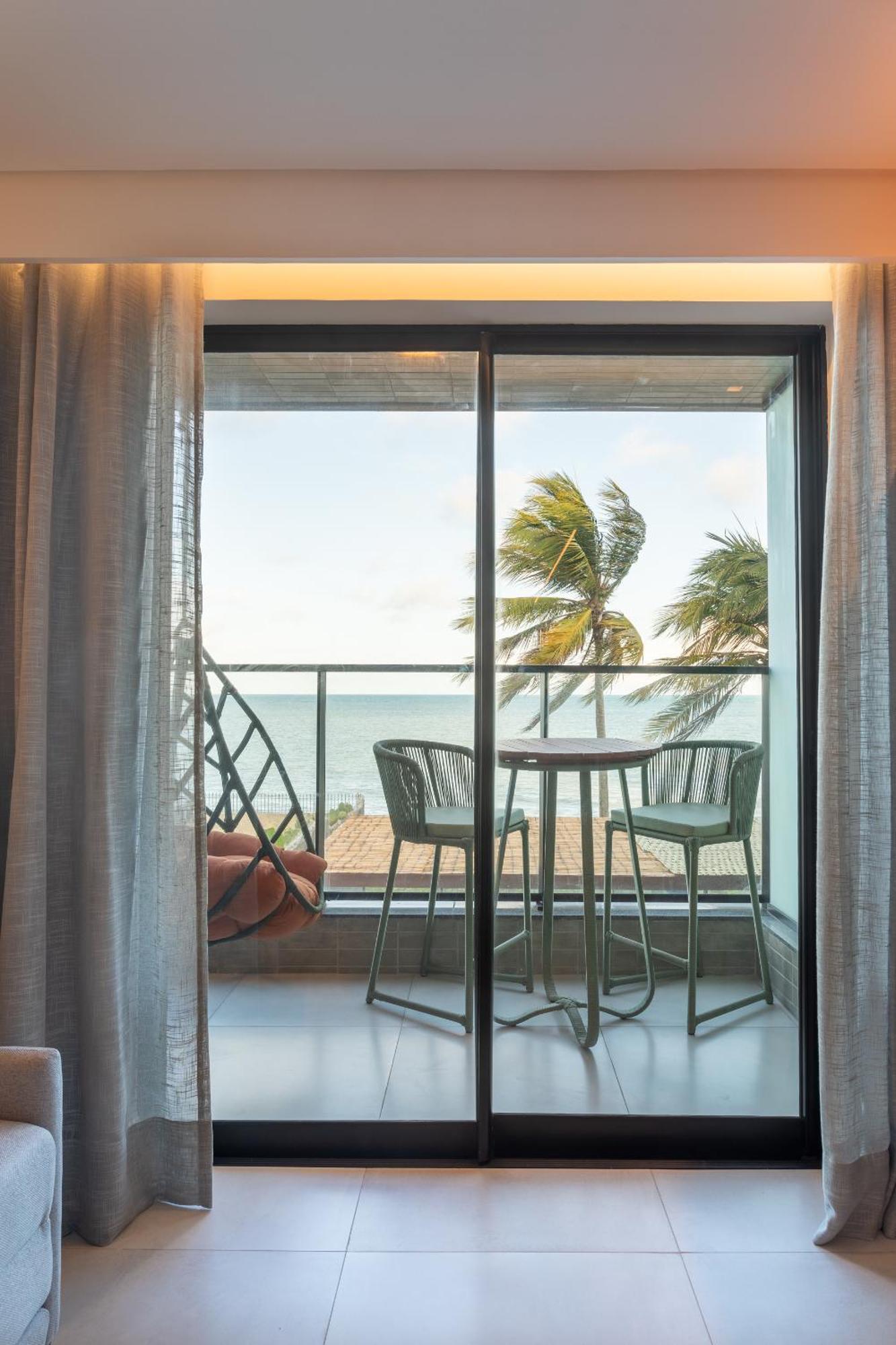 Loft Pe Na Areia Frente Mar Com Vista Incrivel Apartamento