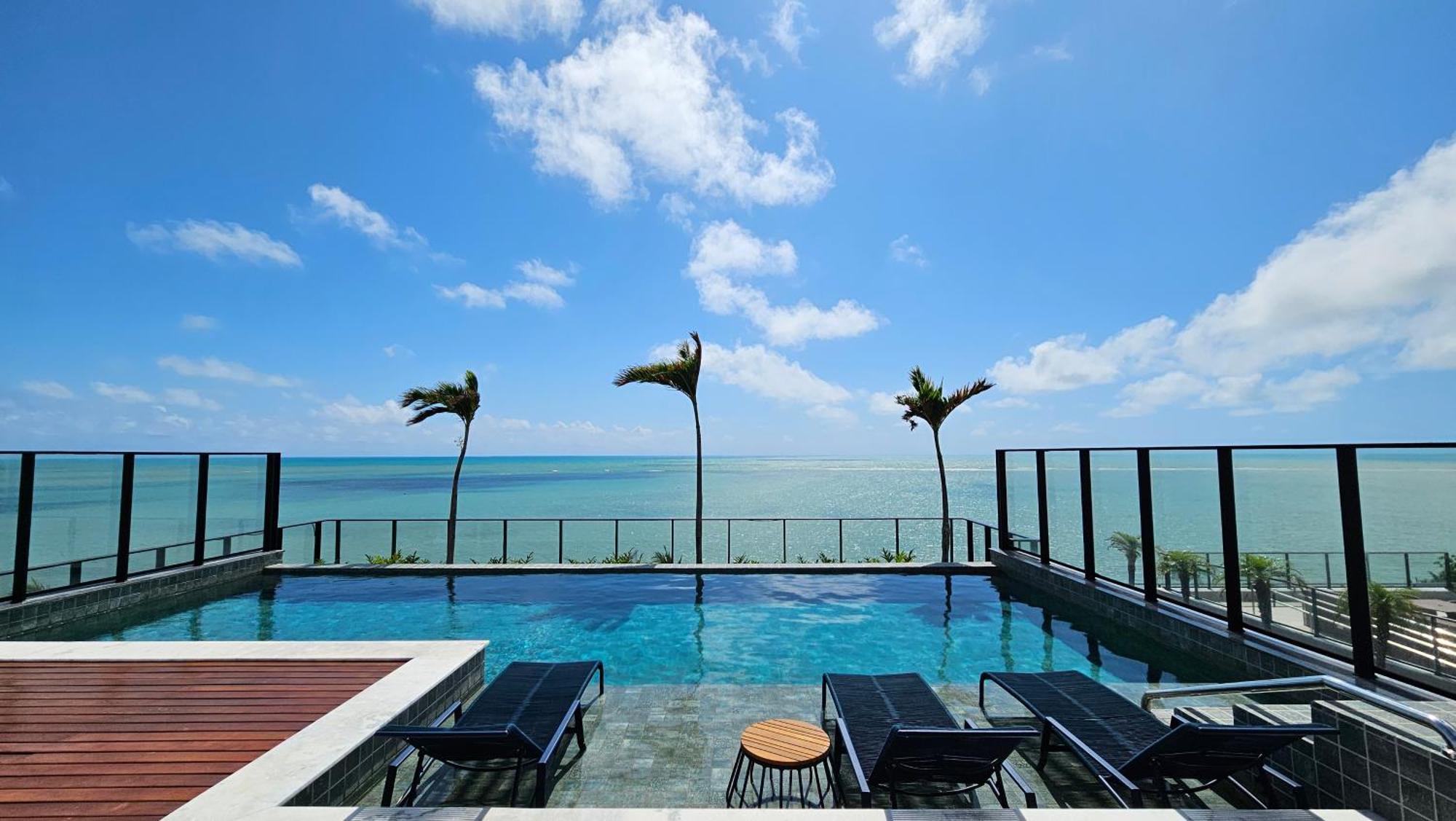Apartamento Loft Pe Na Areia Frente Mar Com Vista Incrivel *